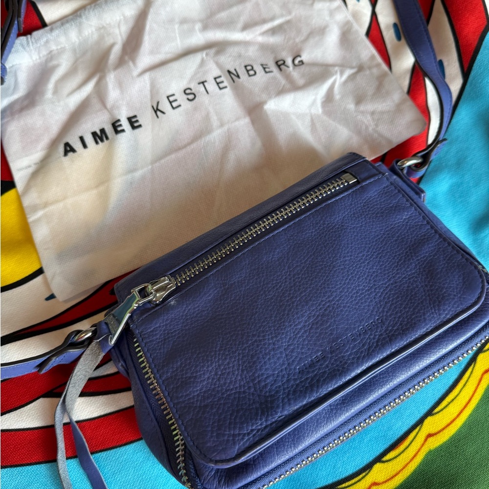 Aimee Kestenberg Royal Blue Leather Shoulder Bag